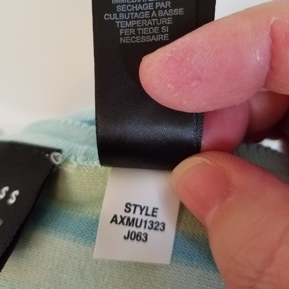 Axcess Long Sleeve Pastel Striped Sweater Tee - Picture 8 of 8